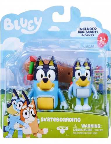 Bluey - personaggi Bluey e Bandit sullo skateboard - GIOBLY00000-3 | Futurartb2b Ingrosso Giocattoli