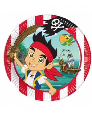 8 Piatti Jake il pirata 20 cm - 2143233091136 | Futurartb2b Ingrosso Giocattoli