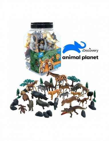 Animal Planet Barattolo con animali della Savana 40 pezzi - OLTD6701 | Futurartb2b Ingrosso Giocattoli