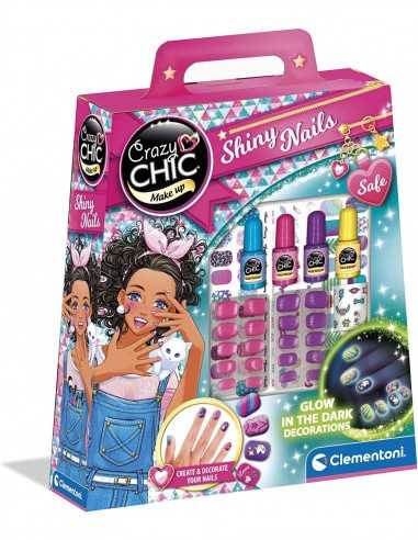 Crazy Chic - Kit unghie fluorescenti Shiny Nails Glow in the dark - CLE18689 | Futurartb2b Ingrosso Giocattoli