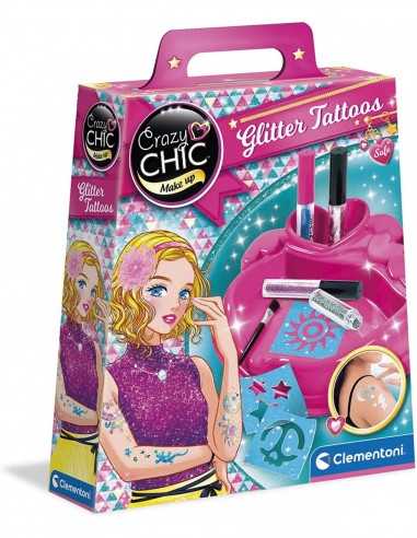 Crazy Chic Kit Glitter Tattoos - CLE18513 | Futurartb2b Ingrosso Giocattoli