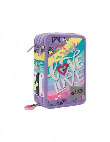 GO POP Astuccio Love is Love con 3 zip 22-23 - GIOPGG9L2300 | Futurartb2b Ingrosso Giocattoli