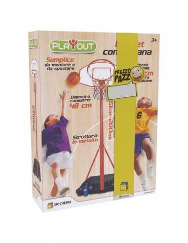 Basket con pedana in metallo - 151/200 cm - GIOGGI220014 | Futurartb2b Ingrosso Giocattoli