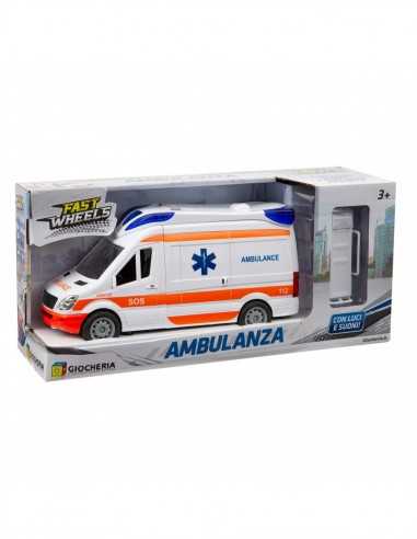 Fast Wheels Ambulanza con luci e suoni e barella - GIOGGI190005 | Futurartb2b Ingrosso Giocattoli