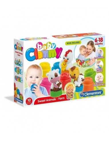 Baby clammy sweet animals farm con libro incluso - CLE17174 | Futurartb2b Ingrosso Giocattoli