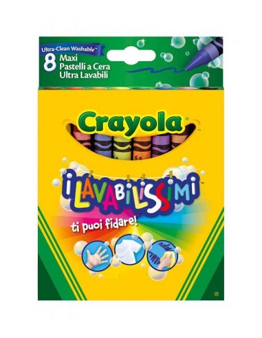 Crayola 8 maxi pastelli lavabilissimi - CRA52-3282 | Futurartb2b Ingrosso Giocattoli