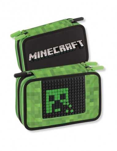 Minecraft Astuccio 3 zip verde - PAN65810 | Futurartb2b Ingrosso Giocattoli