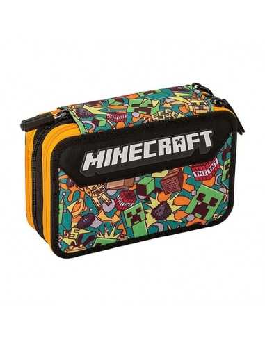 Minecraft Astuccio 3 zip multicolor - PAN68367 | Futurartb2b Ingrosso Giocattoli