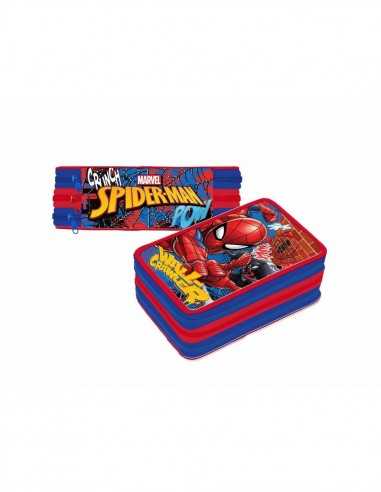 Astuccio 3 zip Spider-Man premium - DIM1004E-1406 | Futurartb2b Ingrosso Giocattoli