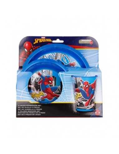 SpiderMan SET 3 PZ.MICRO 2 PIATTI + BICCHIER - RTIST51315 | Futurartb2b Ingrosso Giocattoli