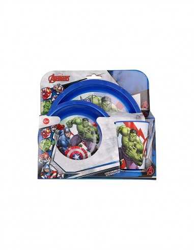 Marvel Avengers - Set Piatti con Bicchiere - 4MMV-ST20315 | Futurartb2b Ingrosso Giocattoli