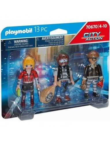 Playmobil City Action - Banda di ladri blister con 3 personaggi 70670 - PLA70670 | Futurartb2b Ingrosso Giocattoli