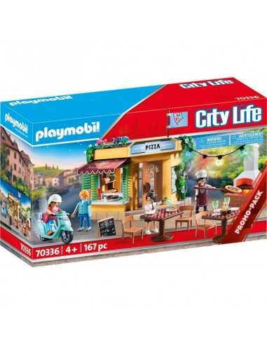 PlayMobil City Life 70336 - Pizzeria con Giardino - PLA70336 | Futurartb2b Ingrosso Giocattoli