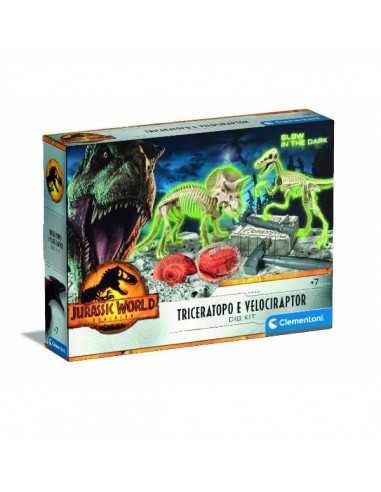 Jurassic World Kit del paleontologo con Triceratopo e Velociraptor - CLE19307 | Futurartb2b Ingrosso Giocattoli