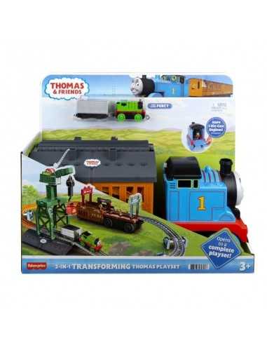 Thomas & Friends- Playset Thomas Trasformabile 2-in-1, Trenino a Spinta e Pista con Gru Funzionante - FICGXH08 | Futurartb2b ...