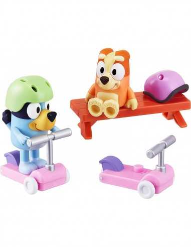 Bluey e Bingo playset divertimento con il monopattino - GIOBLY12000-2 | Futurartb2b Ingrosso Giocattoli