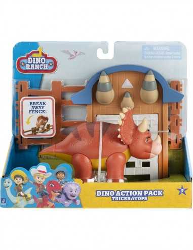 Dino Ranch action pack con dinosauro Triceratops - GIODNA05000-4 | Futurartb2b Ingrosso Giocattoli