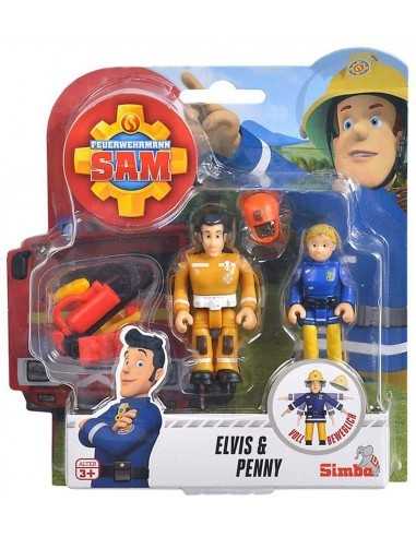 Sam il Pompiere Blister con 2 Personaggi - Elvis e Penny - SIM109251043038-3 | Futurartb2b Ingrosso Giocattoli