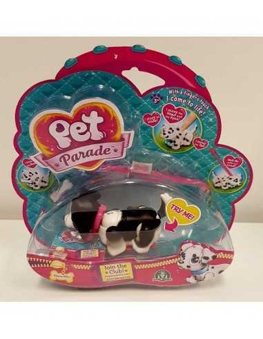 Pet Parade cagnolino bianco e nero con collare rosa - GIOGPZ18547/6 | Futurartb2b Ingrosso Giocattoli