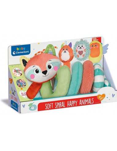 Soft peluche spirale happy animals per passeggino - CLE17799 | Futurartb2b Ingrosso Giocattoli