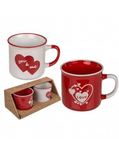 Tazze da colazione in ceramica Love - You & Me - OTB101980 | Futurartb2b Ingrosso Giocattoli