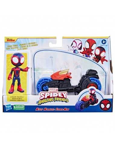 Spidey personaggio miles morales con moto - HASF6777/F7460 | Futurartb2b Ingrosso Giocattoli