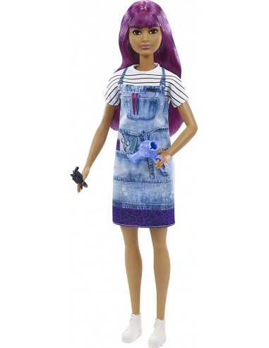 Barbie in carriera parrucchiera con capelli viola - MATDVF50/GTW36 | Futurartb2b Ingrosso Giocattoli