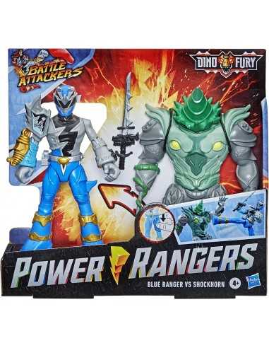 Power Rangers Battle Attacker Monster Blue Ranger And Shockhorn Battle Attackers - OSTF1261/F1603 | Futurartb2b Ingrosso Gioc...