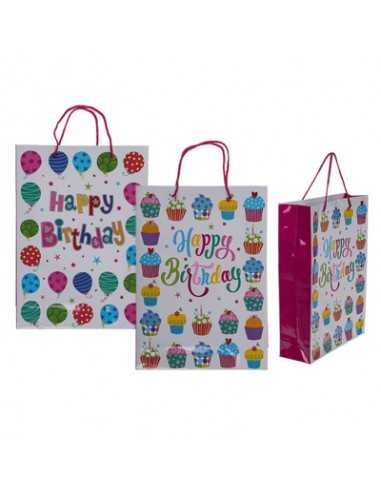 Borsa regalo happy birthday 2 modelli - OTB180736 | Futurartb2b Ingrosso Giocattoli