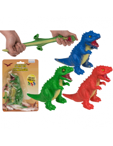 Dinosauro stretch 13 cm 3 colori - OTB12/0851 | Futurartb2b Ingrosso Giocattoli