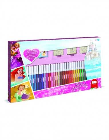 Disney Princess - Set 36 pennarelli piu timbri - MUL957660 | Futurartb2b Ingrosso Giocattoli