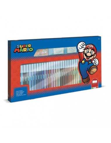 Super Mario - Set 36 pennarelli piu timbri - MUL57104 | Futurartb2b Ingrosso Giocattoli