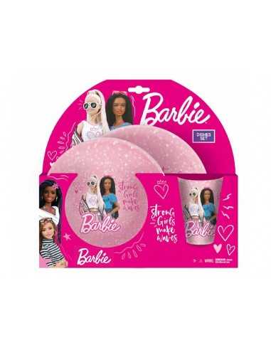 Barbie Set 3 Pezzi piatti piu bicchiere - ROIBARBIE1 | Futurartb2b Ingrosso Giocattoli