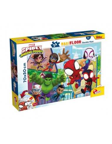 Puzzle Maxifloor 24 pezzi Spidey double-face - LIS99726 | Futurartb2b Ingrosso Giocattoli