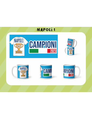 Tazza Napoli azzurra con maglia - 18804 | Futurartb2b Ingrosso Giocattoli