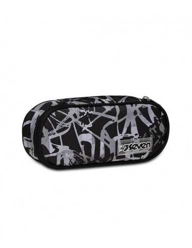 Astuccio ovale Seven graffiti nero Freethink boy - SEV300102359-822 | Futurartb2b Ingrosso Giocattoli