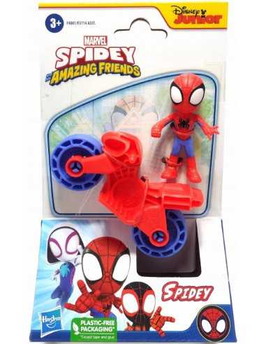 Spidey personaggio con motocicletta amazing friends - TOYF3714/F4001 | Futurartb2b Ingrosso Giocattoli