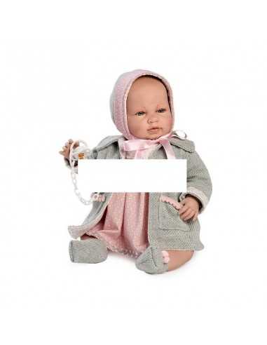 Bambola Reborn Sara con cappotto grigio - FIC5218 | Futurartb2b Ingrosso Giocattoli