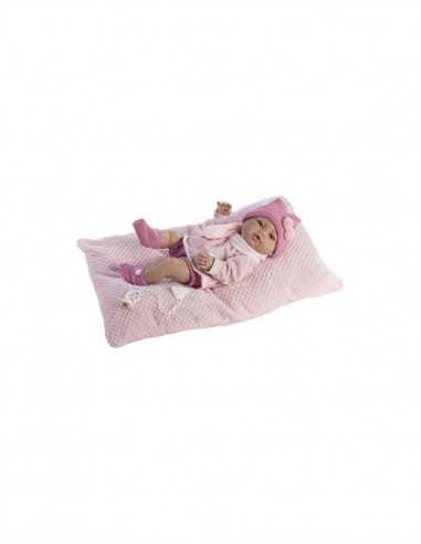 Bambola Reborn neonata con cuscino rosa - FIC5115R | Futurartb2b Ingrosso Giocattoli