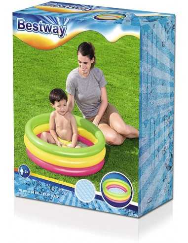 Piscina baby con 3 anelli 70x24 cm - INT51128 | Futurartb2b Ingrosso Giocattoli