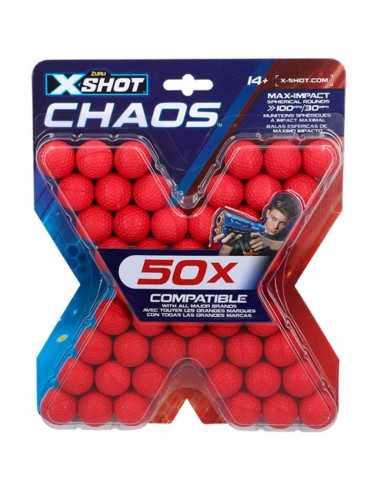 X-shot chaos confezione con 50 dardi - GIO36327 | Futurartb2b Ingrosso Giocattoli