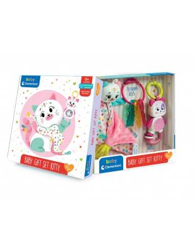 Kitty Baby Gift set sonaglio piu copertina - CLE17805 | Futurartb2b Ingrosso Giocattoli