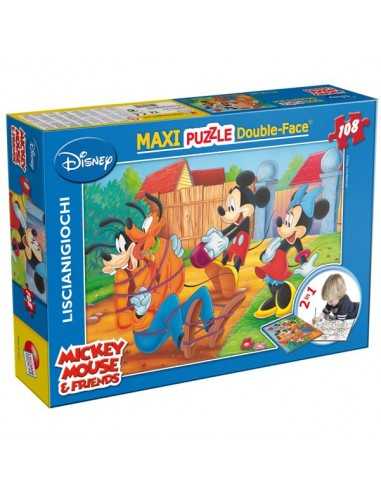 Mickey Mouse Puzzle maxifloor double-face 108 pezzi - LIS31740 | Futurartb2b Ingrosso Giocattoli