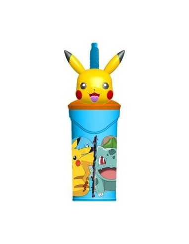 BICCHIERE CON CANNUCCIA 3D POKEMON - DIM8066 | Futurartb2b Ingrosso Giocattoli