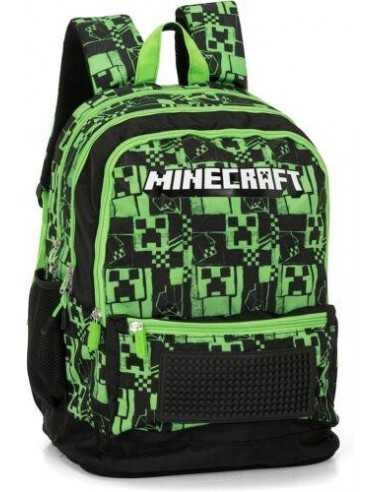 Zaino organizzato green minecraft - PAN70384 | Futurartb2b Ingrosso Giocattoli