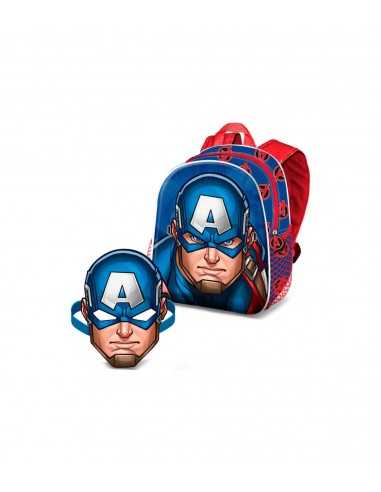 Captain America Zaino asilo 3D con maschera - KAR05637 | Futurartb2b Ingrosso Giocattoli