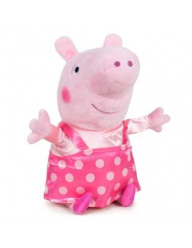 Peluche peppa pig con maglia pois 31cm - FIC760018595-6 | Futurartb2b Ingrosso Giocattoli