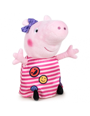 Peluche peppa pig con maglia righe 31cm - FIC760018595-7 | Futurartb2b Ingrosso Giocattoli