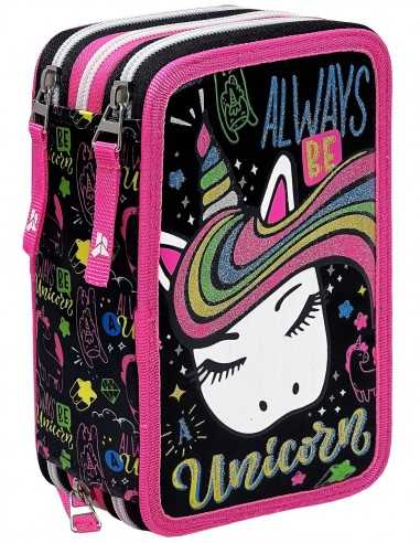 Astuccio 3 zip be Unicorn - 4M43632 | Futurartb2b Ingrosso Giocattoli