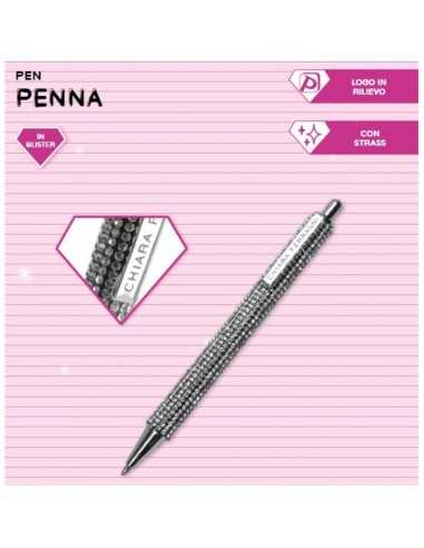 Penna a sfera a scatto strass Chiara Ferragni collezione 2023 - PIG023269000 | Futurartb2b Ingrosso Giocattoli